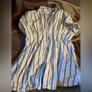 Striped Button-Up Dress